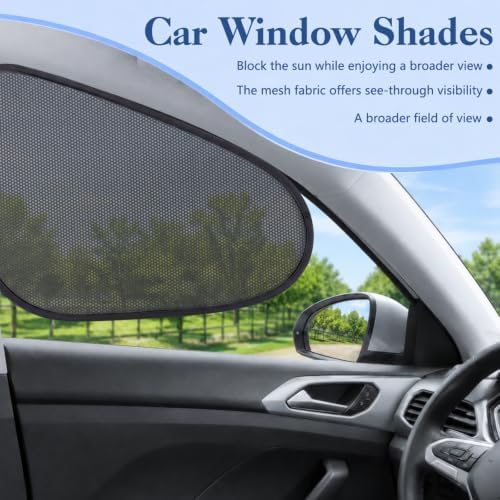 2-Pack Car Window Shades, Mesh Static adsorption Side Window Anti-UV Sunshade - Image 2