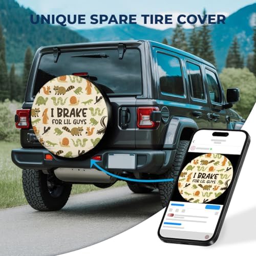 GENANY Small Animal Quote Thick PVC Leather Spare Tire Cover Size 15 - Image 2