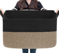 Goodpick 75L Extra Large Woven Blanket Basket by Goodpick