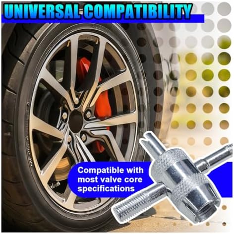 YoRise 4-Way Car Tire Valve Core Removal Tool, Universal Vehicle Tire Stem - Image 5