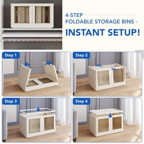 FLEXIMOUNTS 110 QT Stackable Plastic Storage Bins - Image 5