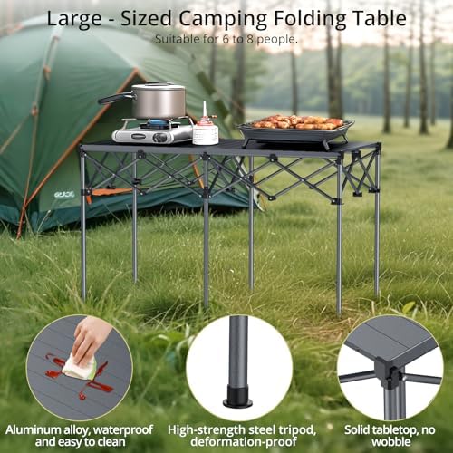 Anbte Heavy-Duty Roll Up Camping Table, Support 264 lbs, 48” x 24” - Image 5