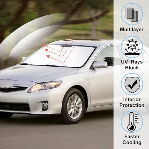Windshield Sun Shade for 2007-2011 Toyota Camry Accessories - Image 2