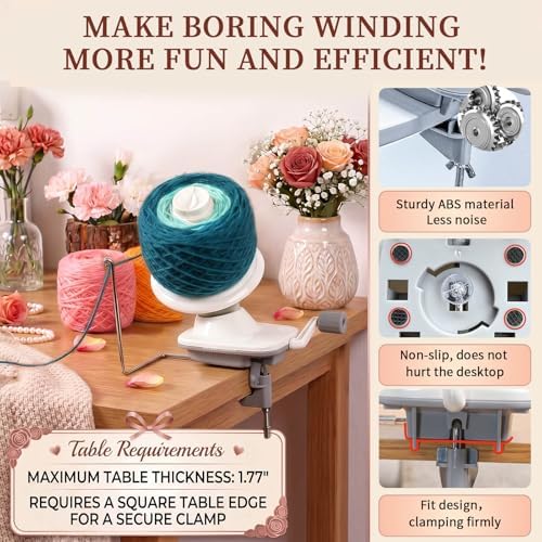SPEENSUN 3.5 OZ Yarn Ball Winder, Low Noise Spinner - Image 4