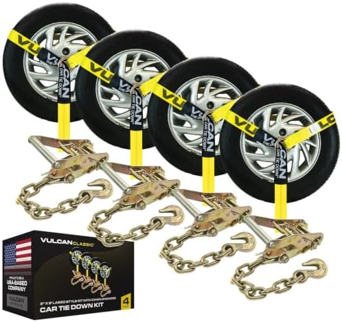 VULCAN Car Tie Down with Chain Anchors by VULCAN