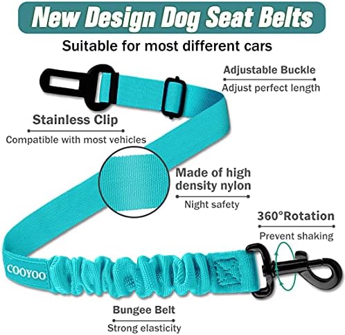 COOYOO Dog Seat Belt, Retractable Dog Car Harness Seat Belt - Image 3