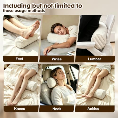 Corduroy Lumbar Roll Support Pillow - Image 4