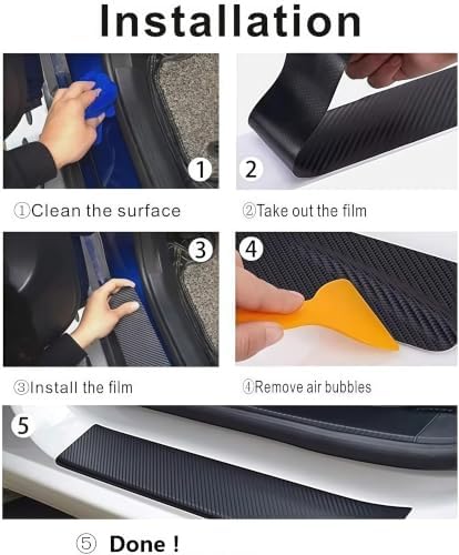 4PCS Z71 Carbon Fiber Door Sill Protector Decals - Image 5