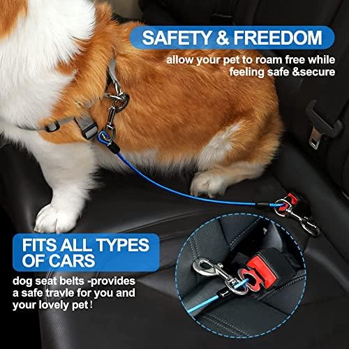 Dog Seat Belt Harness for Car, No Chew Tether Cable Vehicle Dogs Accessories - Image 6
