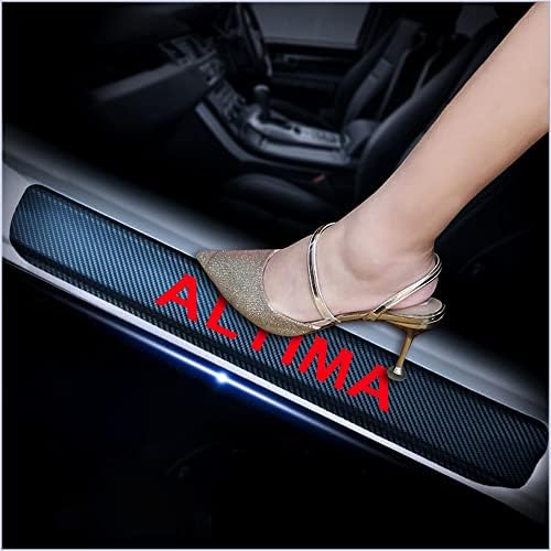 4Pcs Car Door Sill Protector for Nissan Altima, Carbon Fiber Anti-Scratch Guard by Unknown