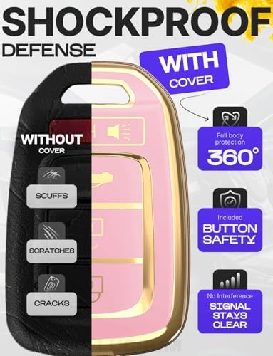 Lucrum Compatible with Honda Key Fob Cover & Leather Keychain - Image 4