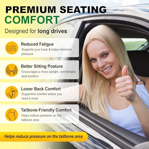 kingphenix 3-Piece Memory Foam Car Seat Cushion Set - Image 2