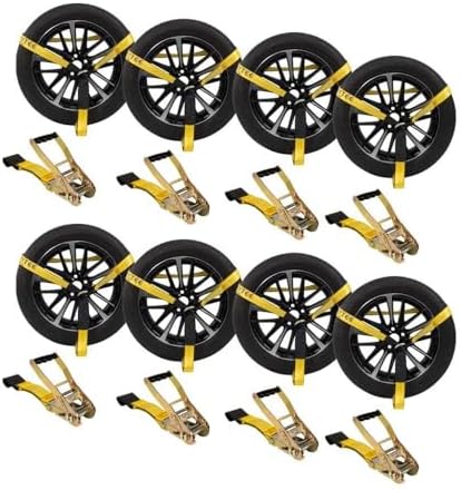 Mytee Products 8 Pack 2" x 120" Car Tie Down Straps by MyteeProducts