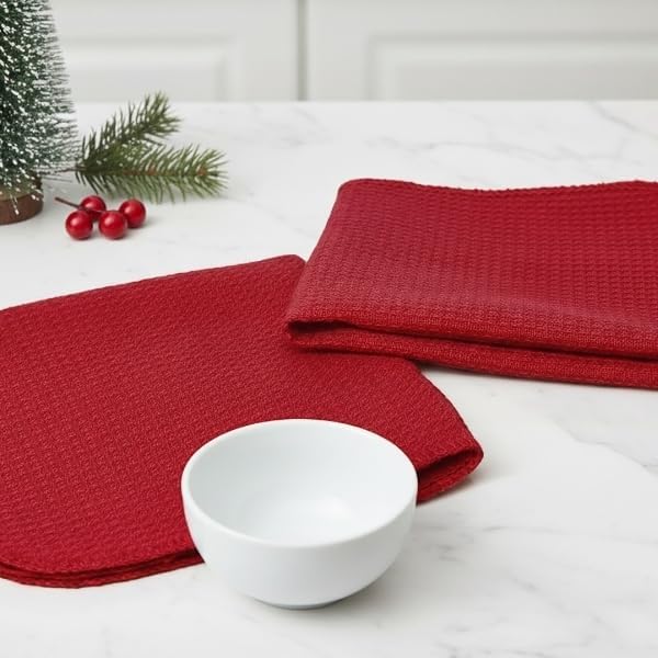PurpleEssences Solid Kitchen Cloths, Dish Cloth 12x12 Set of 6 - Image 5