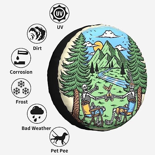 Skull Camping Spare Tire Cover 15 inch - Image 5
