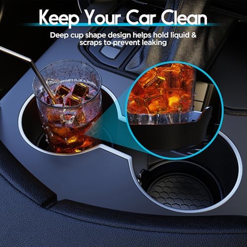 Amooca 2-Pack Car Cup Coaster Silicone Spill-Proof Cup Holder Inserts - Image 4