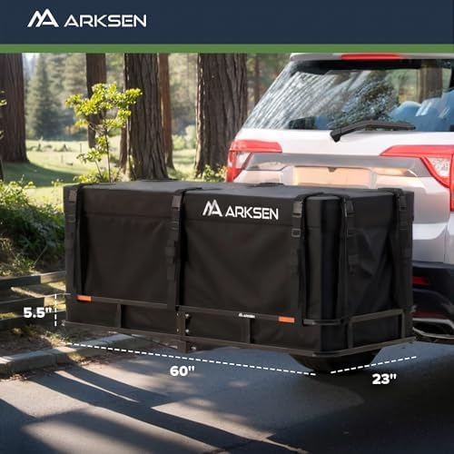 ARKSEN 60" x 23" x 5.5" Hitch Cargo Carrier, 500 Lbs Capacity Luggage Rack - Image 4