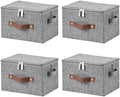 4PCS Storage Bins with Zipper Lids Decorative Lidded Basket Box by VinneGenzz