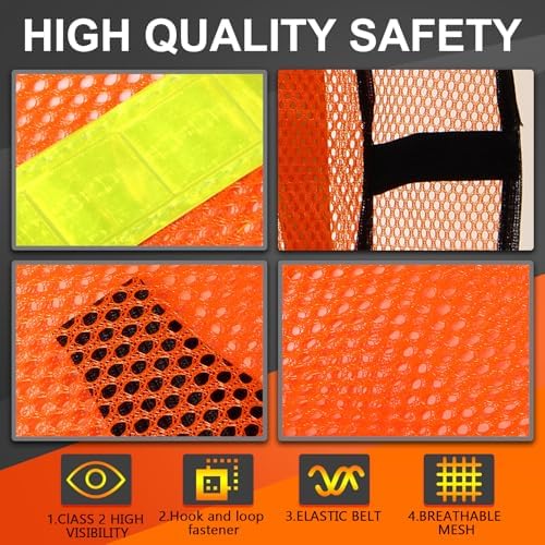 Haysandy 10 Pcs High Visibility Vest Reflective Safety Vest - Image 3