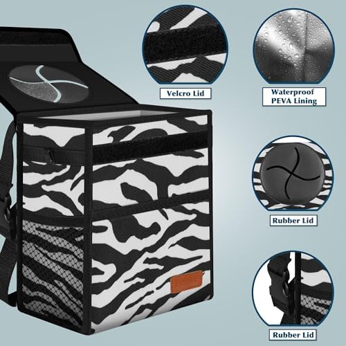 Femuar Car Trash Can with Lid - Image 3