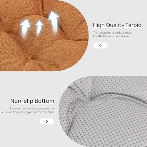 Love's cabin Memory Foam Chair Cushions Set of 4, 19 Inch, Terracotta - Image 5