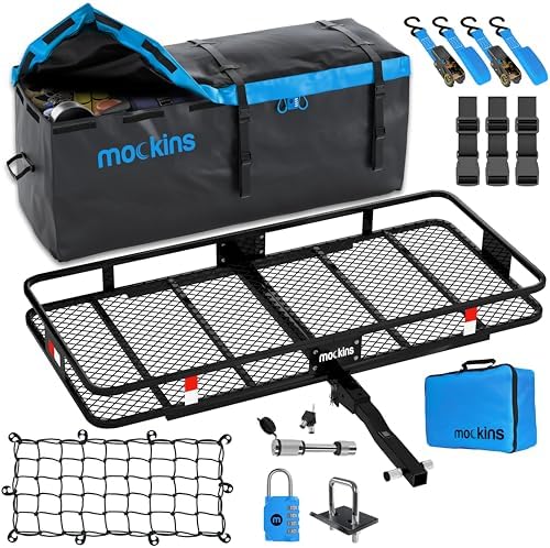 Mockins 500 Lbs Cap Folding Trailer Hitch Cargo Carrier by Mockins