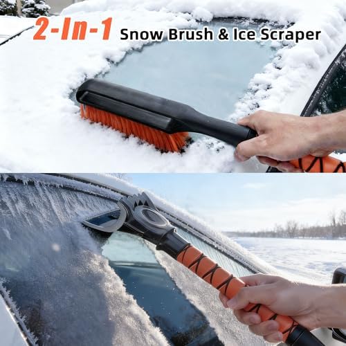27" 2-in-1 Snow Brush and Ice Scrapers - Image 2
