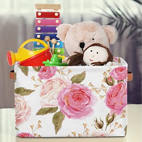 Pardick 2Pack Floral Flower Rose Large Collapsible Storage Bins - Image 5