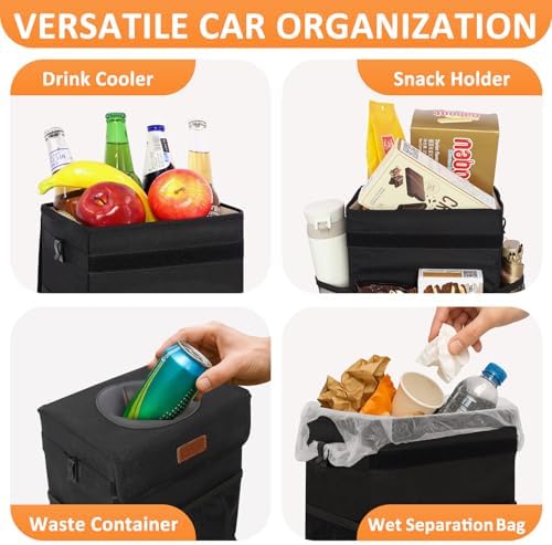 Vankor Car Trash Can with Lid Leak Proof Car Accessories - Image 5