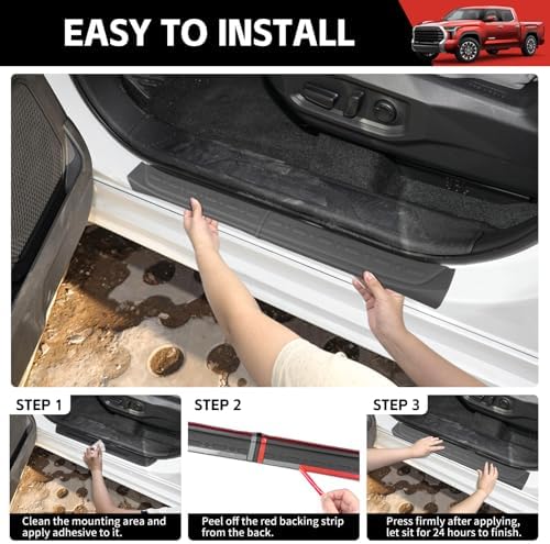 Door Sill Guards Kit Fit for 2024-2026 Toyota Tacoma Double Cab Accessories - Image 5