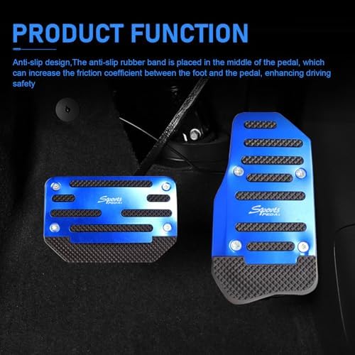 2 PCS Car Non-slip Pedal Pads Set, Alloy Brake Pedal Protectors, Accelerator - Image 6