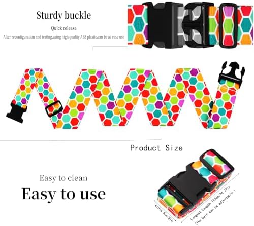 Gutsdoor Luggage Straps for Suitcases Adjustable Travel Belt, Connector Holds - Image 2