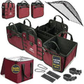 5-Section Modular Extra Large Trunk Organizer System, Cherry Red by DURABLEZ