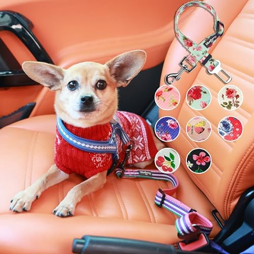 Blueberry Pet 8 Patterns Spring Scent Inspired Pink Rose Print Ivory Adjustable - Image 2