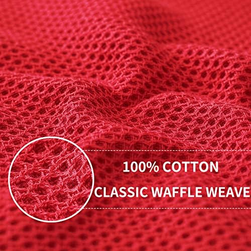 Homaxy 100% Cotton Waffle Weave Kitchen Dish Cloths 6-Pack - Image 2