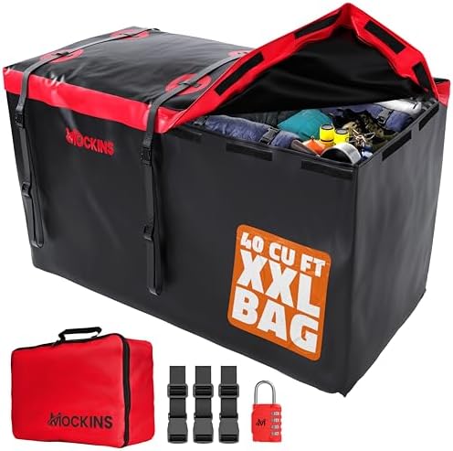 Mockins 40 CuFt All-Weather XXL Trailer Hitch Cargo Carrier Bag 70"x30"x33" by Mockins