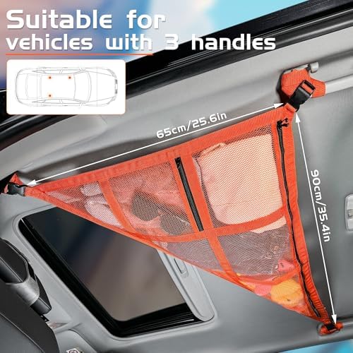 3 Handles Car Ceiling Cargo Net - Image 4