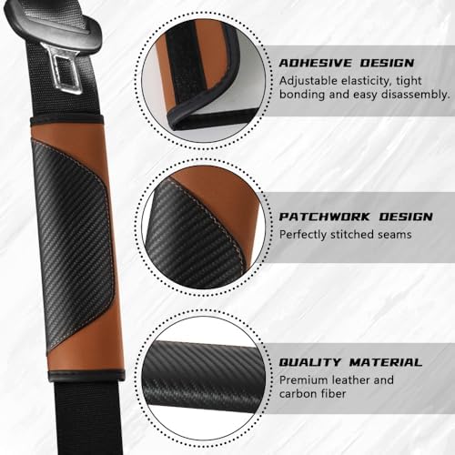 2PCS Car Seat Belt Cover Pads, Seatbelt Shoulder Cushion - Image 3