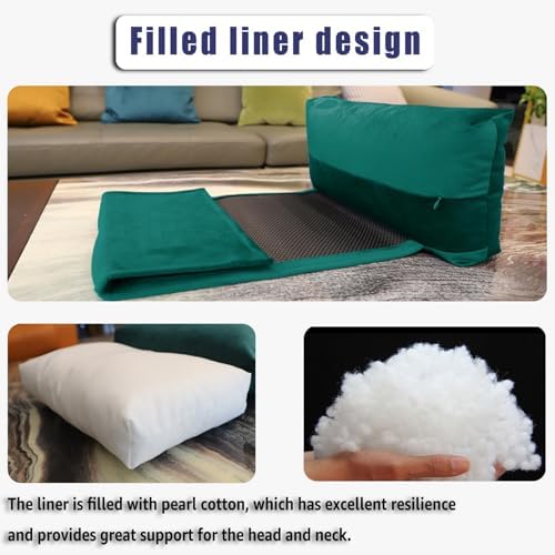Velvet Recliner Headrest Pillow, Non-Slip Neck Support - Image 5