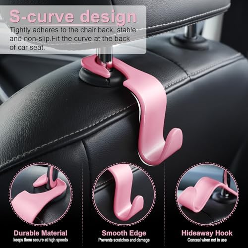 LivTee Car Seat Headrest Hook, Auto Seat Hook Hangers Storage Organizer - Image 2