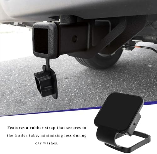 2 Inch Rubber Trailer Hitch Cover, Square Mouth Tow Hitch Protector Dustproof - Image 4