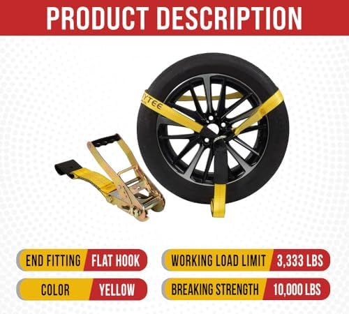 Mytee Products 2" x 120" Car Tie Down Straps - Image 2