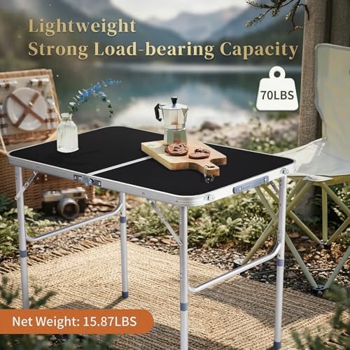 3ft Aluminum Folding Table, Portable Camping Table - Image 4