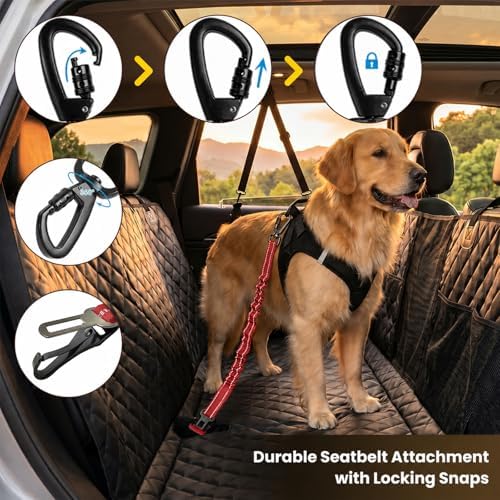 Dog Seat Belt for Car, 3-in-1 Adjustable Dog Seatbelt - Image 4