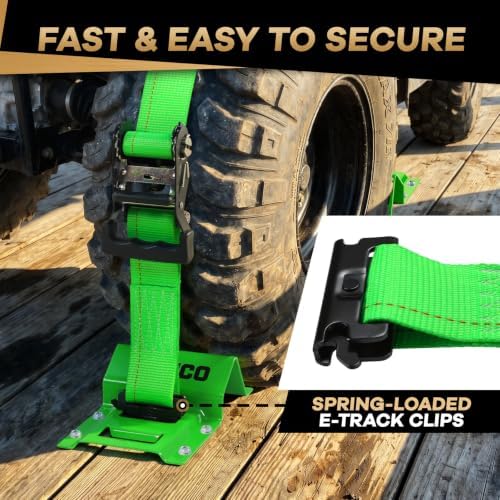 UTV Wheel Chock Tie Down Kit, 4500lb Break Strength, 2 Pack - Image 4