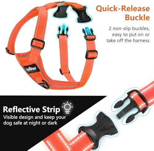 VavoPaw Dog Seat Belt Harness for Car, Dog Car Harness Adjustable Mesh - Image 5