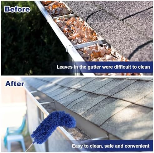 Gutter Cleaning Tool from Ground, Adjustable Telescopic Extendable Long Pole - Image 6