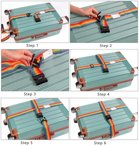 Cross-Strap，Combination Lock Luggage Straps, Adjustable Suitcase Belts - Image 4