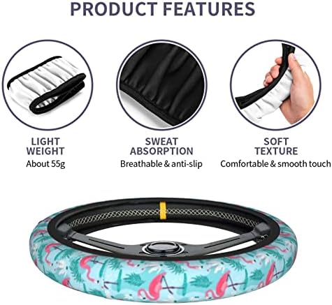Flamingo Gifts for Women Steering Wheel Cover for Women Men - Image 5