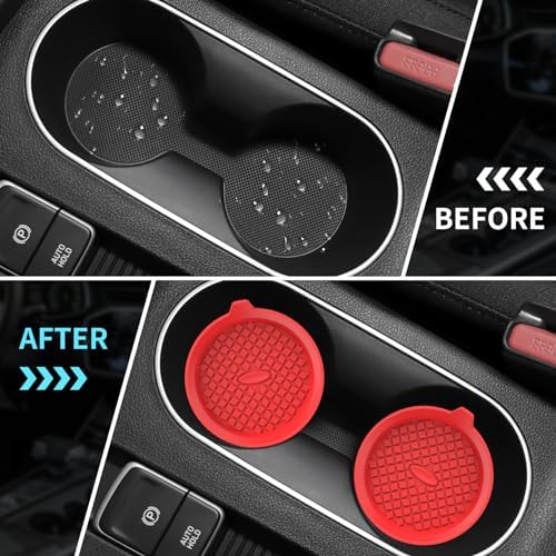 ME.FAN Car Cup Holder Coasters Silicone Cups Mats, Automotive Universal - Image 5